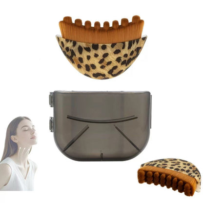 Morvea Lymphatic Face Brush - Dry Brush Massager for Jawline & Morning Puffiness