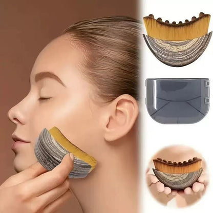 Morvea Lymphatic Face Brush - Dry Brush Massager for Jawline & Morning Puffiness